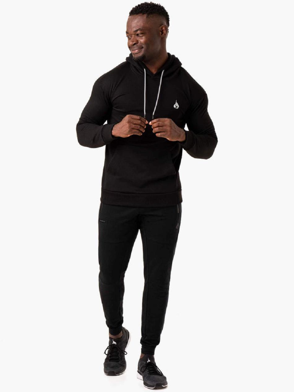 Black Men's Ryderwear Impact Pullover Hoodie | DF9371301