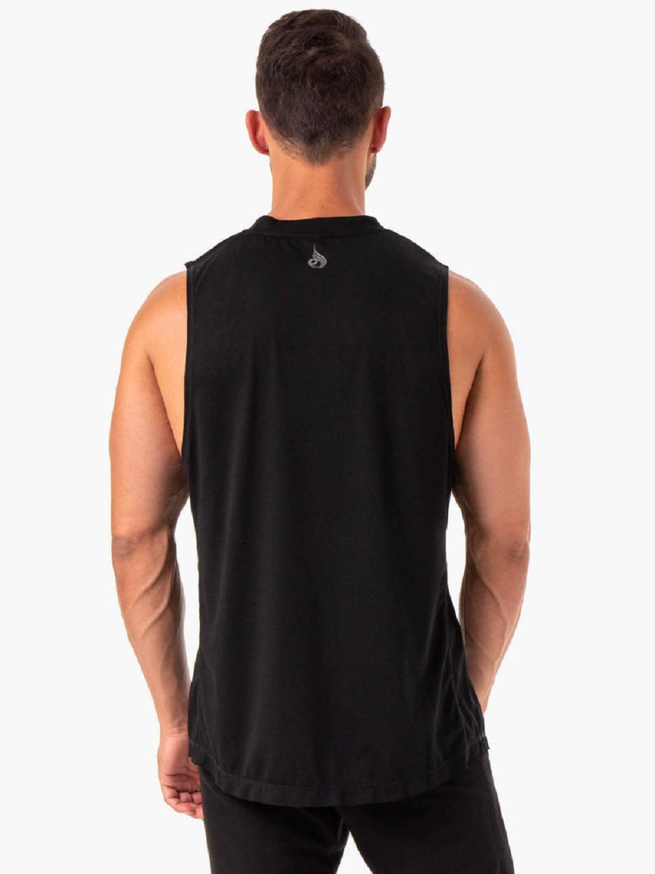 Black Men's Ryderwear Iron Baller Tank Top | V8F67256