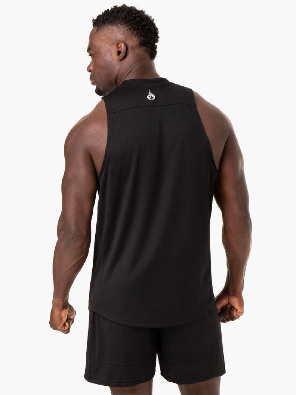 Black Men's Ryderwear Lift Mesh Baller Tank Top | ES8814625