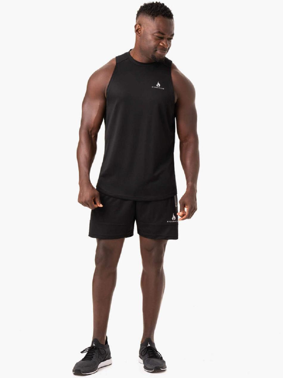 Black Men's Ryderwear Lift Mesh Baller Tank Top | ES8814625