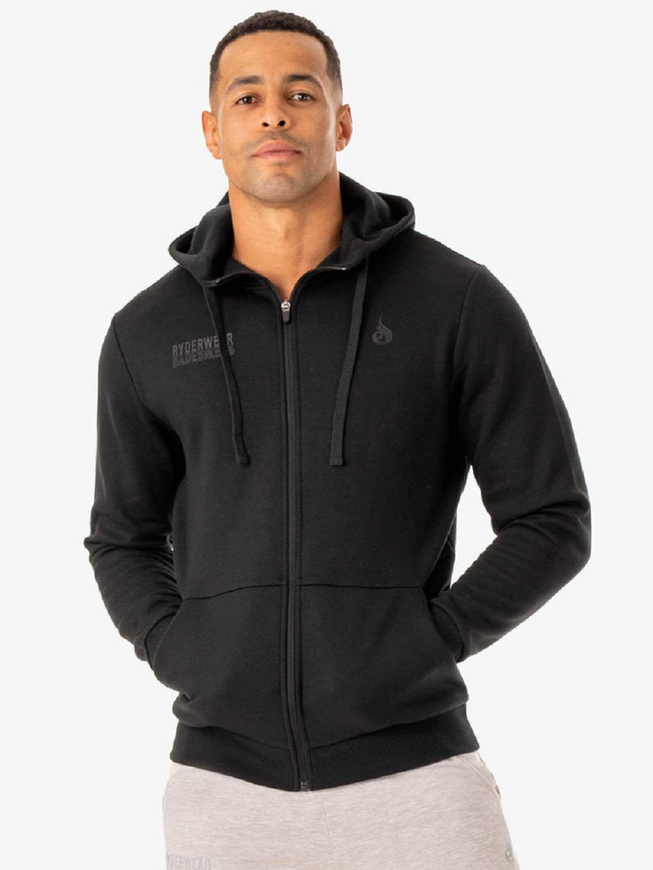 Black Men\'s Ryderwear Limitless Zip Up Jackets | 91RT19308