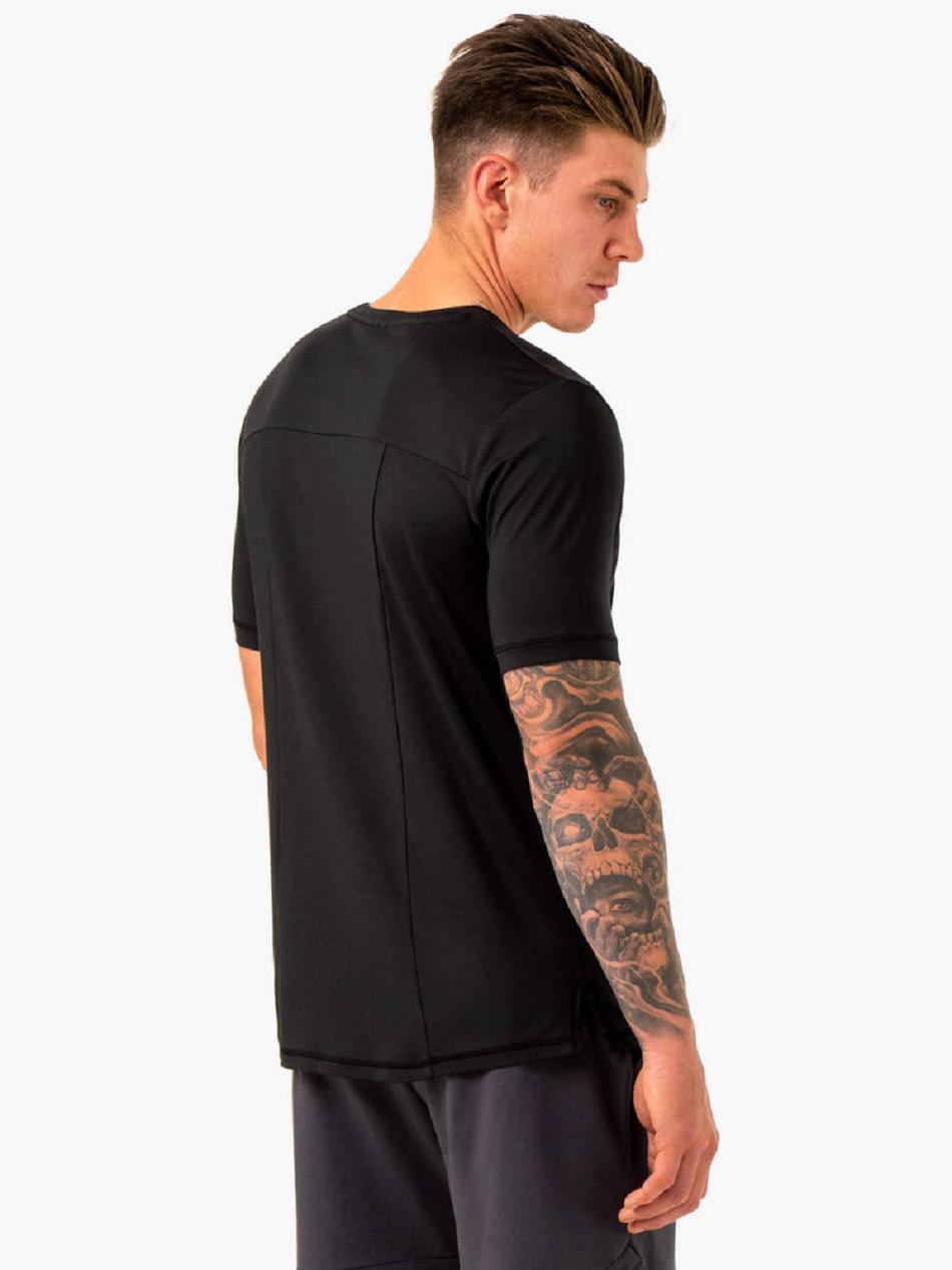 Black Men's Ryderwear Optimal Mesh T-Shirt Top | 126S26516