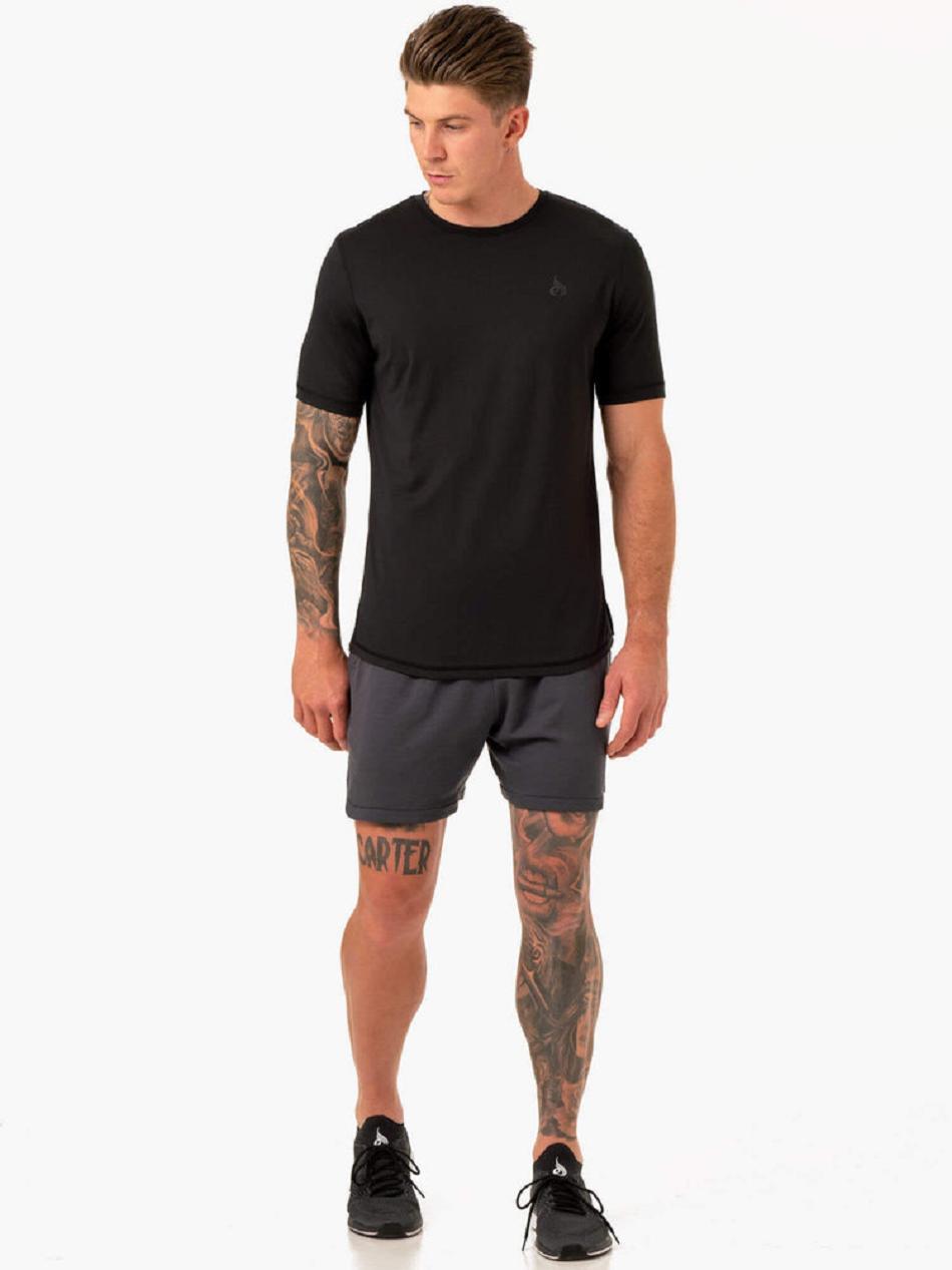 Black Men's Ryderwear Optimal Mesh T-Shirt Top | 126S26516