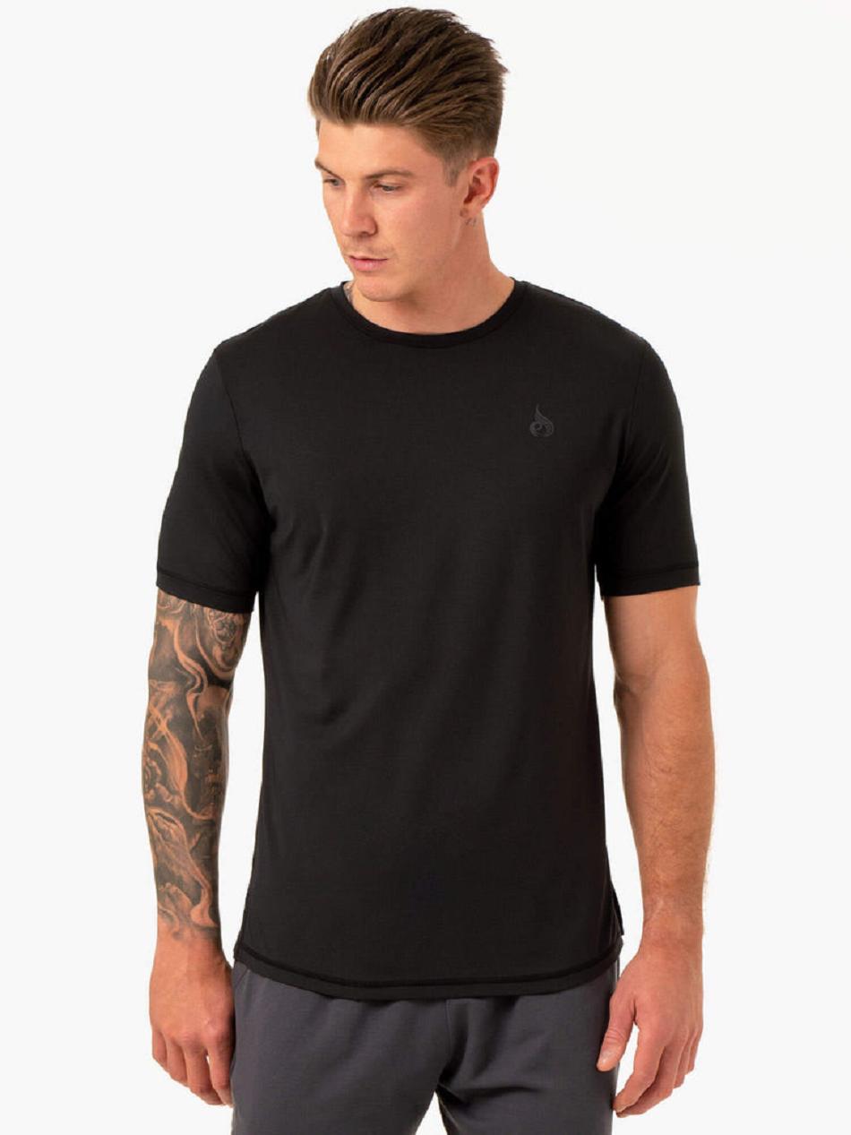 Black Men\'s Ryderwear Optimal Mesh T-Shirt Top | 126S26516