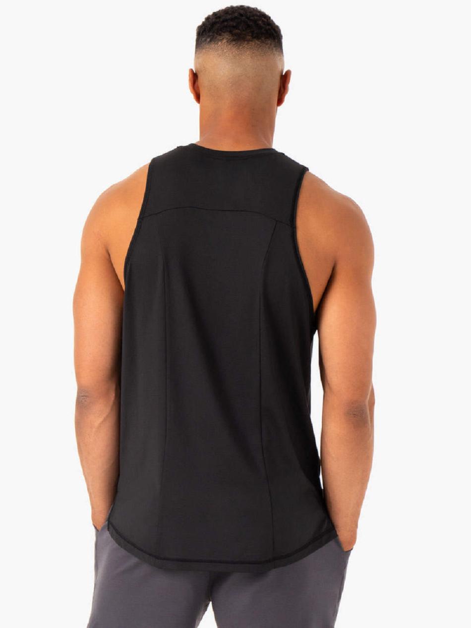 Black Men's Ryderwear Optimal Mesh Tank Top | 87RC53715