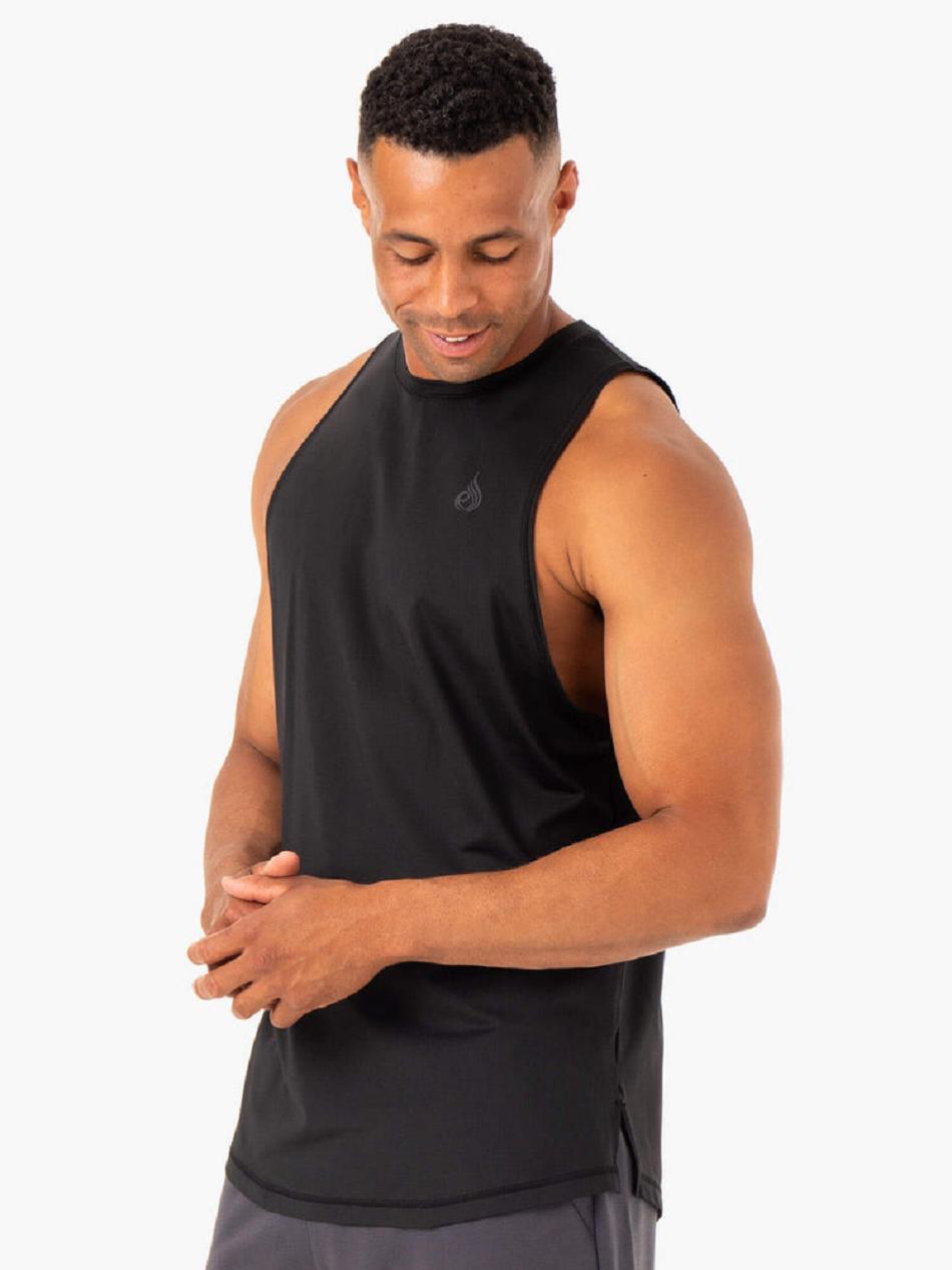 Black Men's Ryderwear Optimal Mesh Tank Top | 87RC53715