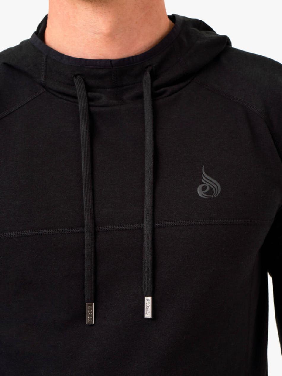 Black Men's Ryderwear Optimal Pullover Hoodie | OKT29586