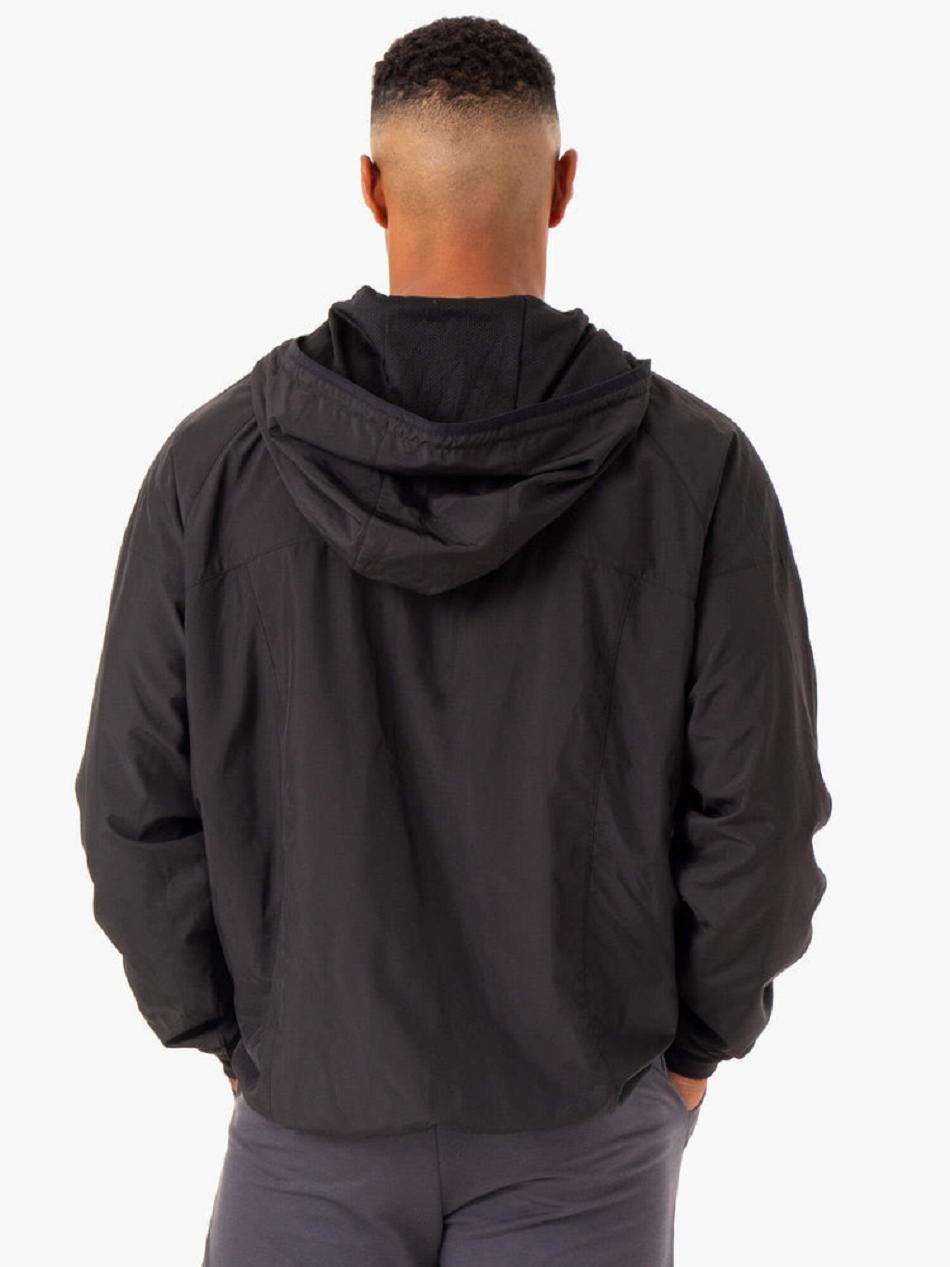 Black Men's Ryderwear Optimal Windbreaker Jackets | 96GA95368