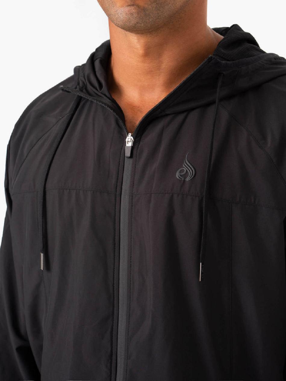 Black Men's Ryderwear Optimal Windbreaker Jackets | 96GA95368