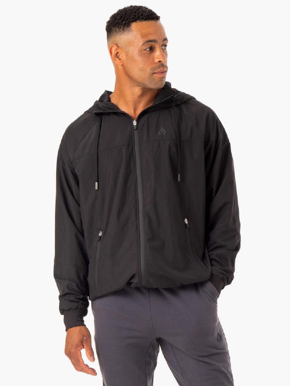 Black Men\'s Ryderwear Optimal Windbreaker Jackets | 96GA95368