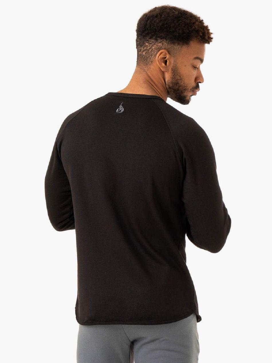 Black Men's Ryderwear Overdrive Crew Neck Top | 6Y9242726