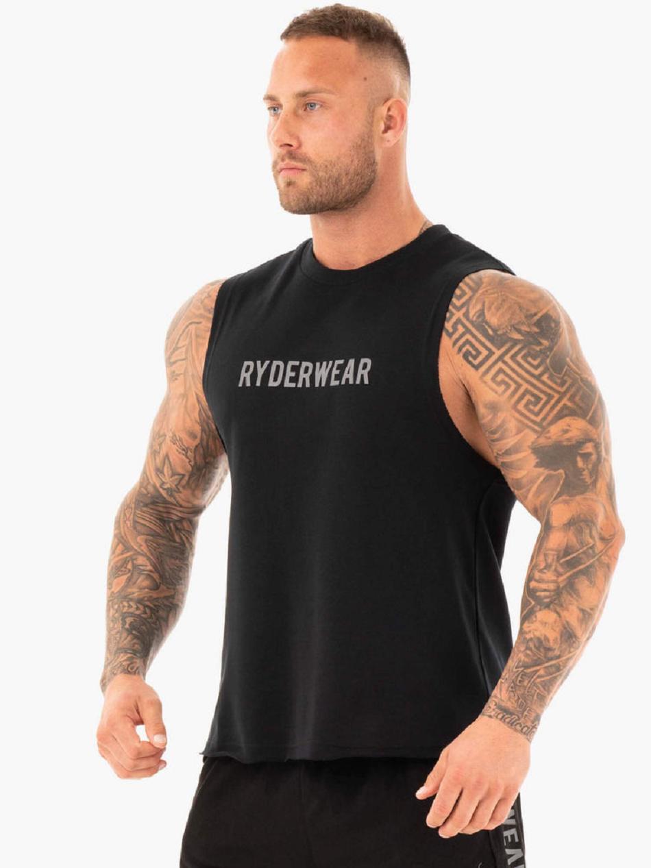 Black Men's Ryderwear Performance Baller Tank Top | NF8385351