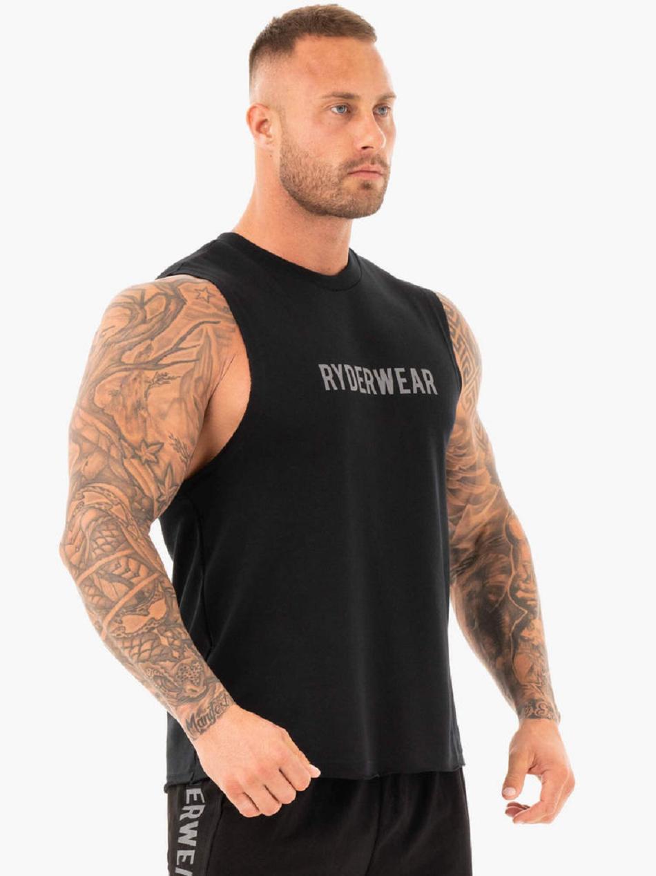 Black Men's Ryderwear Performance Baller Tank Top | NF8385351