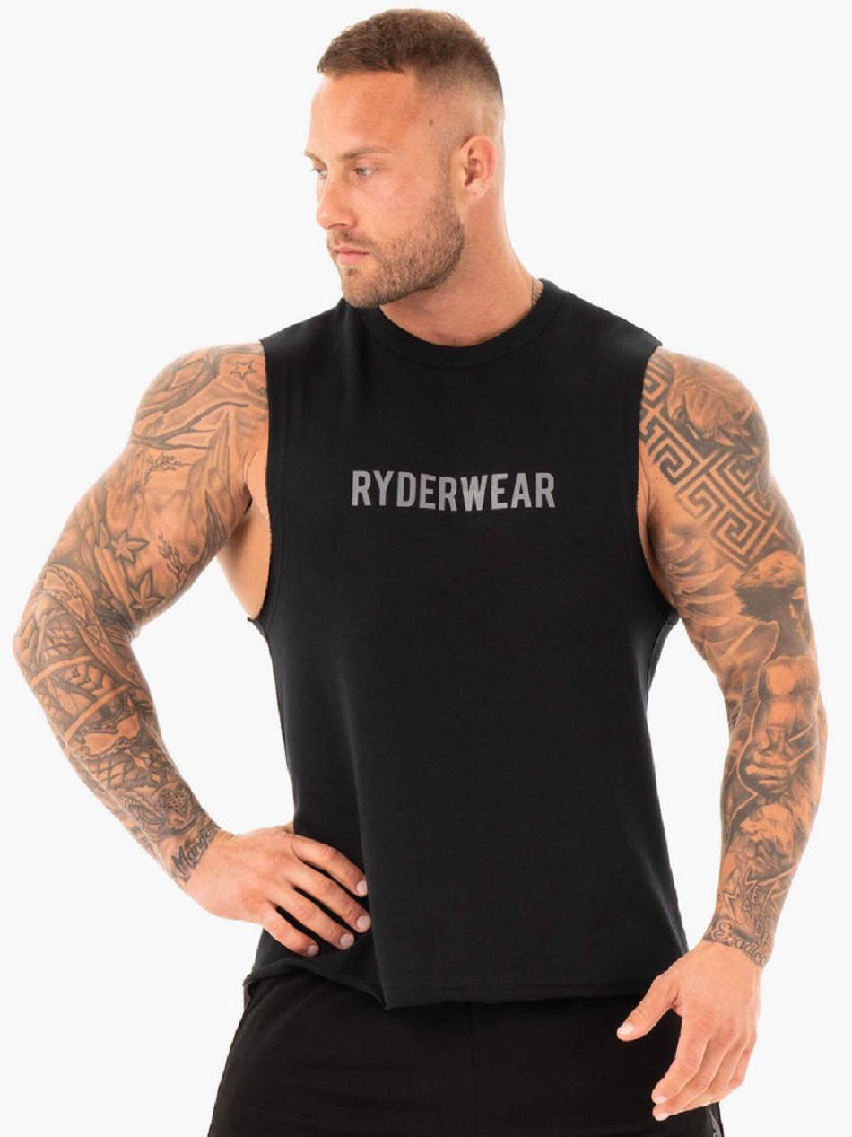 Black Men\'s Ryderwear Performance Baller Tank Top | NF8385351