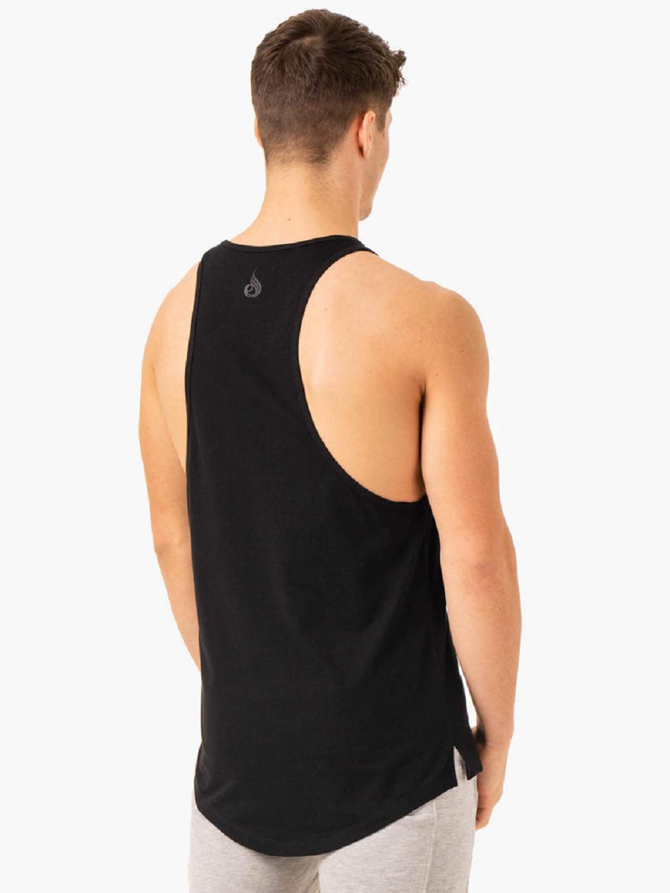 Black Men's Ryderwear Pursuit Baller Tank Top | 93GA24382