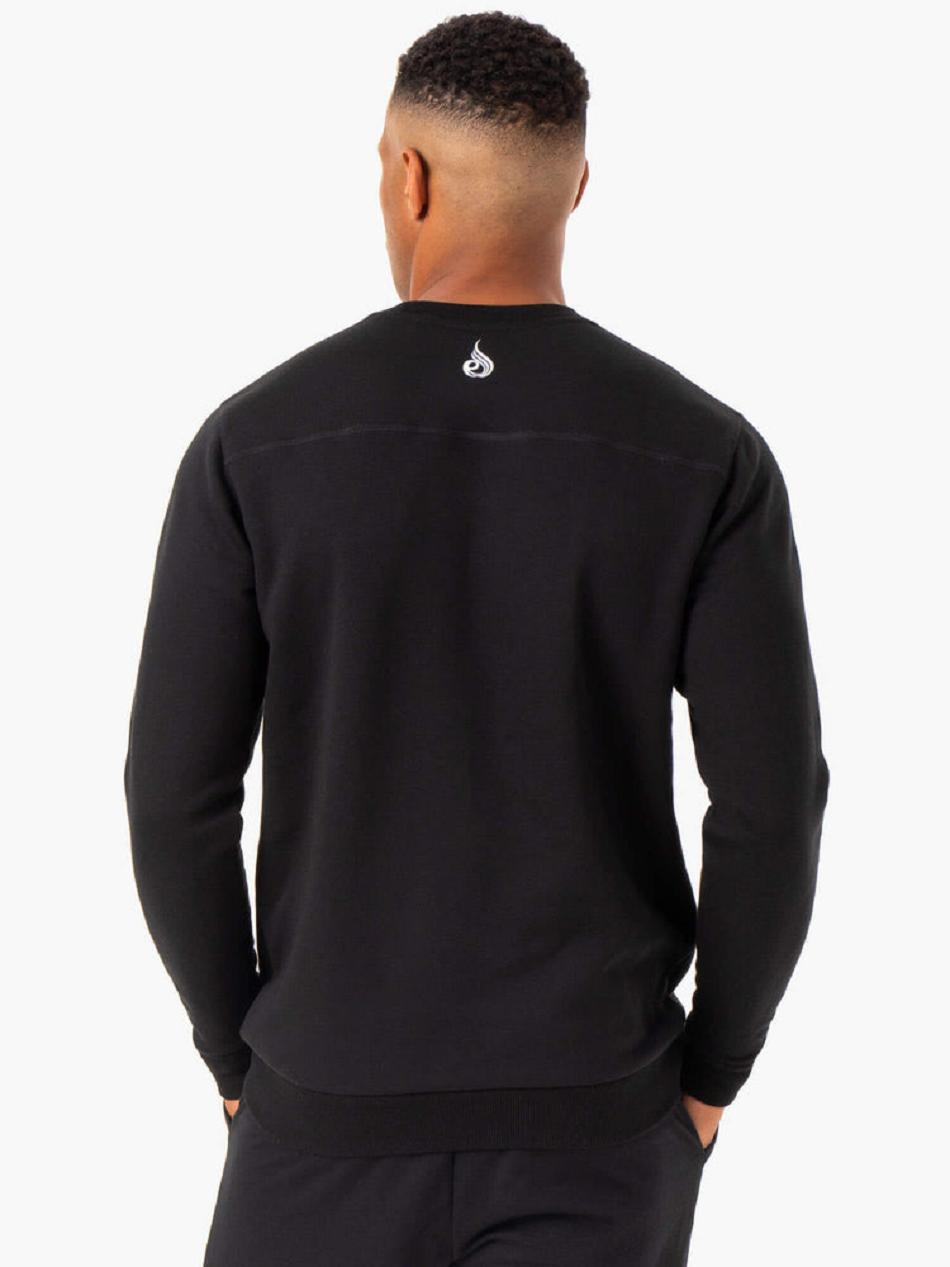 Black Men's Ryderwear Recharge Pullover Top | 181F38072