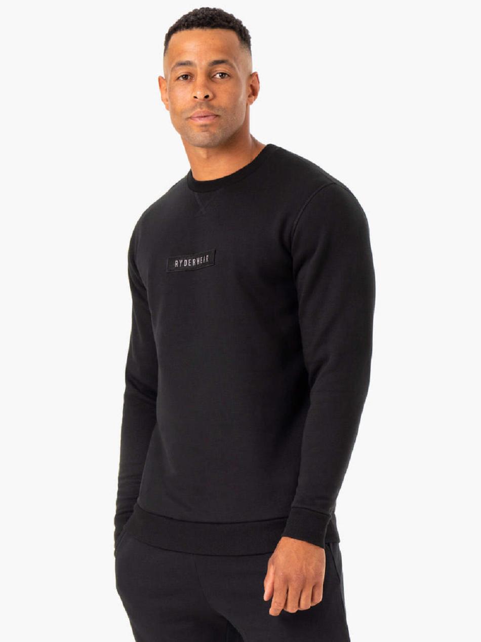 Black Men's Ryderwear Recharge Pullover Top | 181F38072