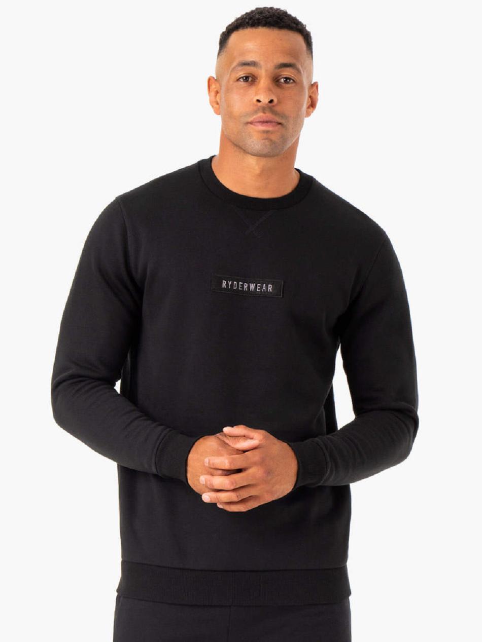 Black Men\'s Ryderwear Recharge Pullover Top | 181F38072