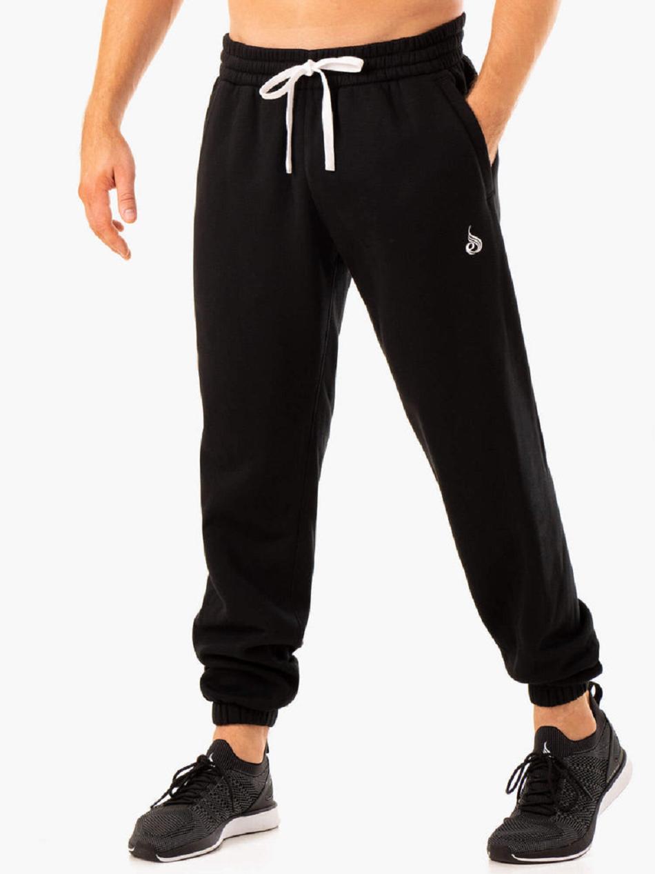 Black Men\'s Ryderwear Recharge Relaxed Track Pants | 145Y89330