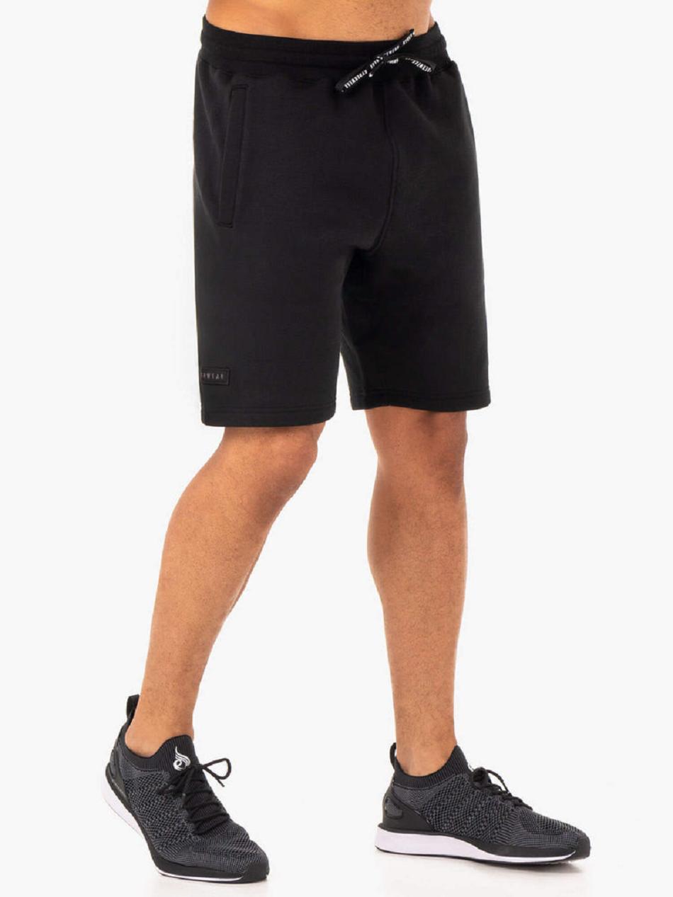 Black Men's Ryderwear Recharge Track Shorts | 92RC39643