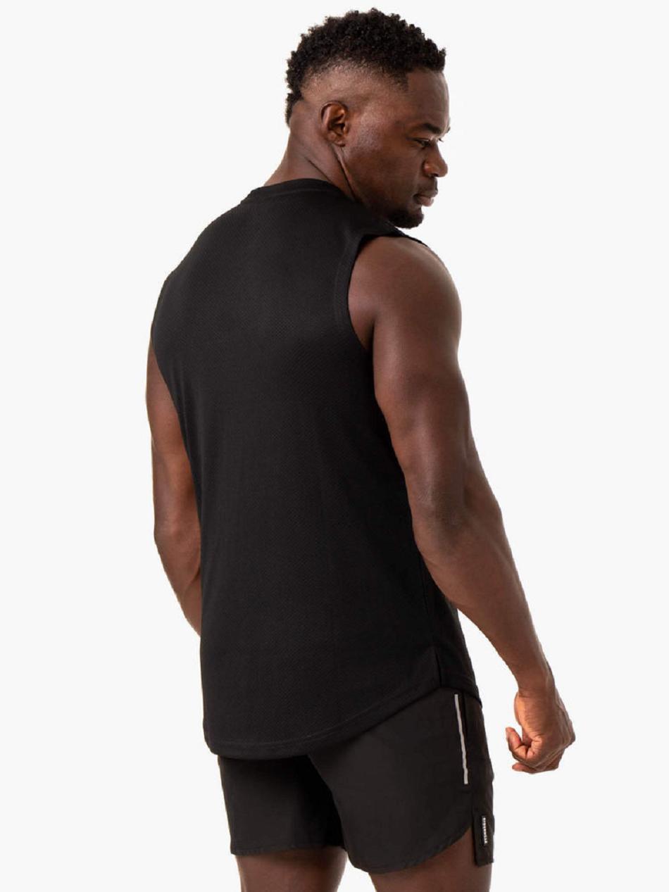 Black Men's Ryderwear Reflex Mesh Baller Tank Top | 136T10180