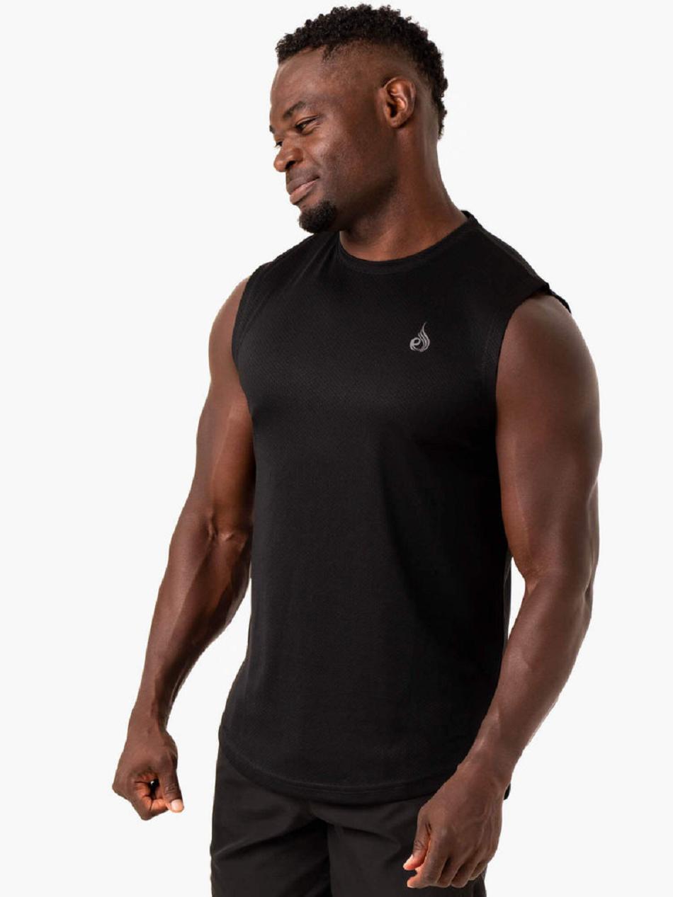 Black Men's Ryderwear Reflex Mesh Baller Tank Top | 136T10180