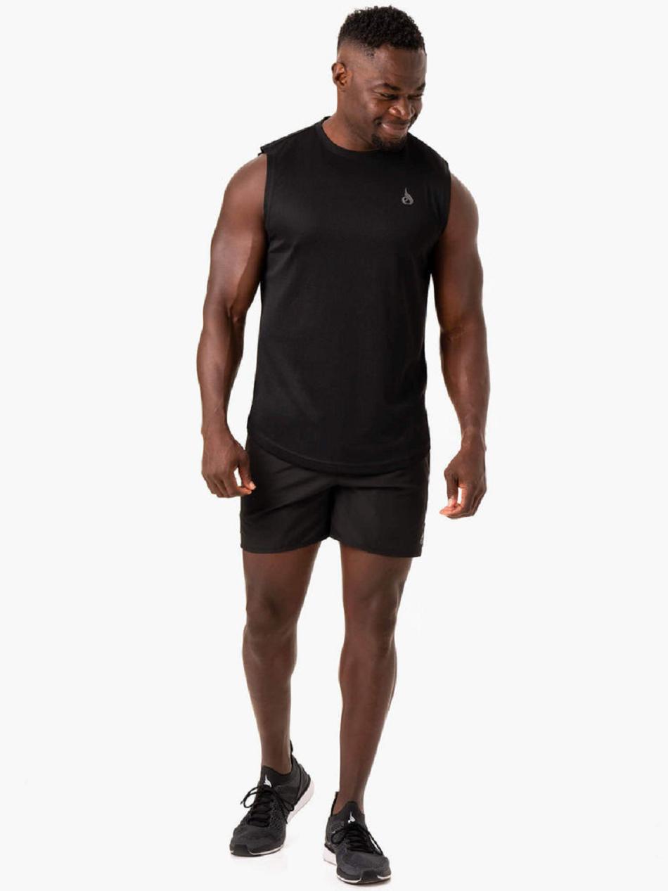 Black Men's Ryderwear Reflex Mesh Baller Tank Top | 136T10180