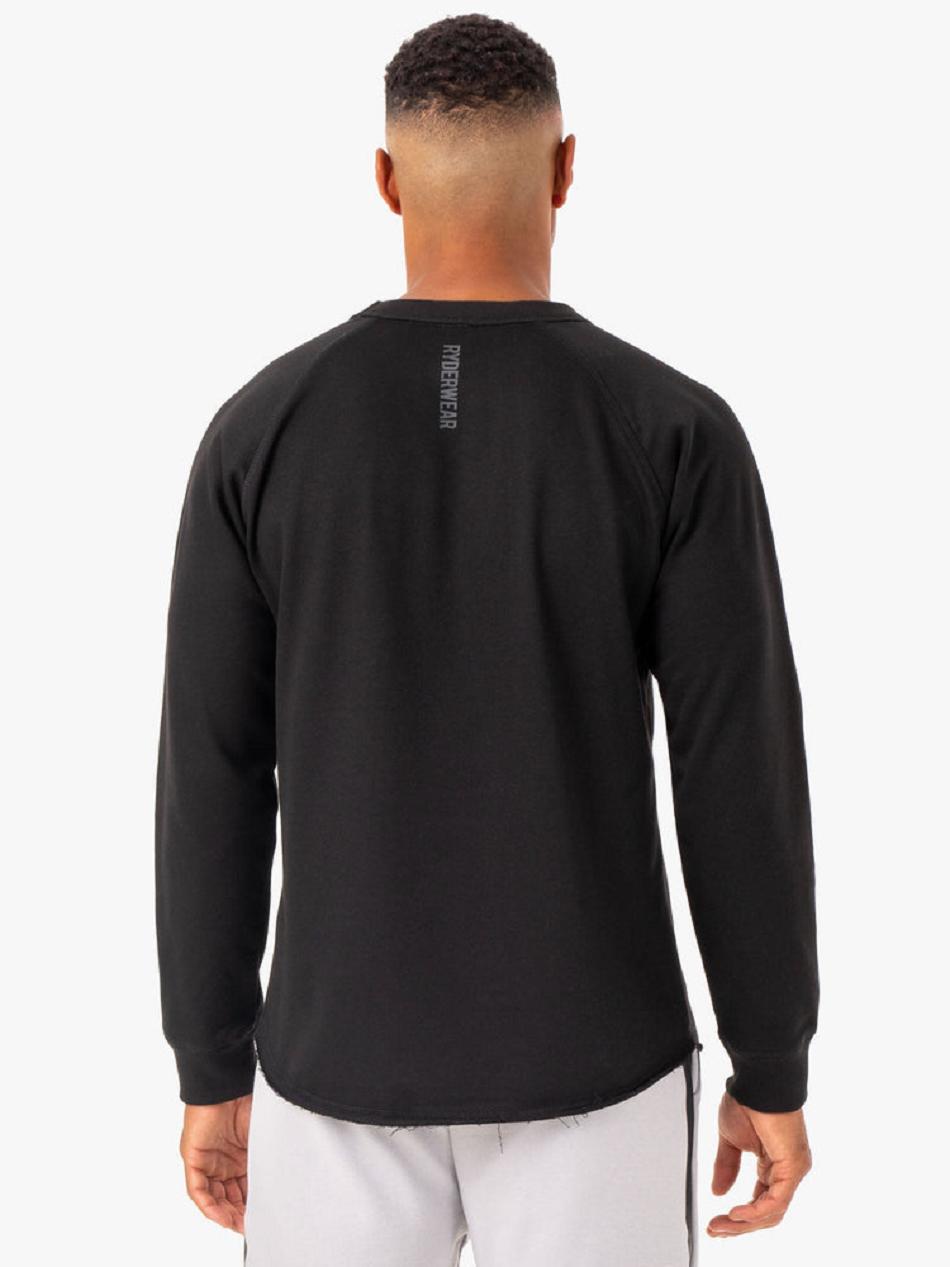 Black Men's Ryderwear Restore Crew Neck Top | ES8956078