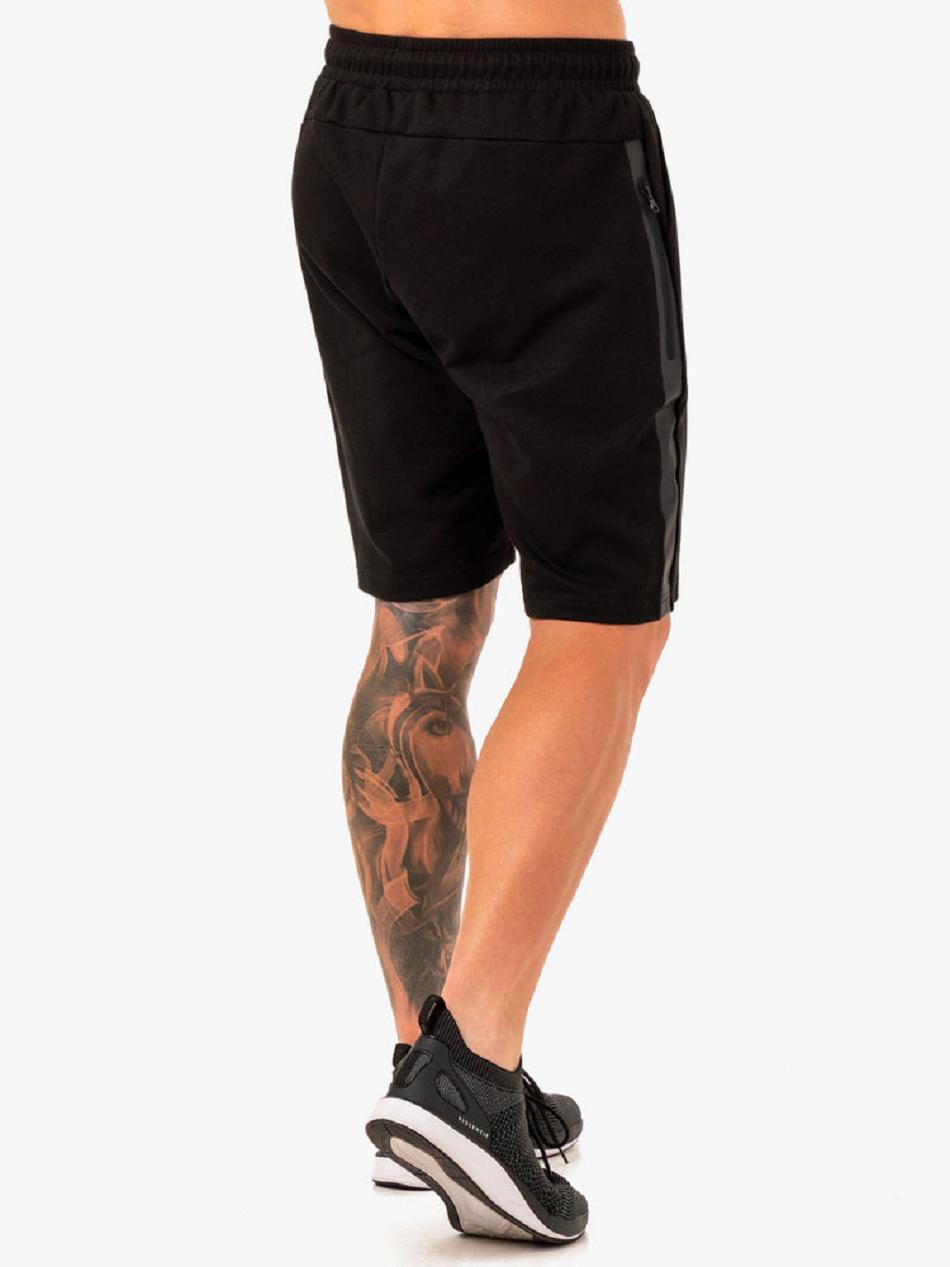 Black Men's Ryderwear Restore Fleece Track Shorts | G5B30234