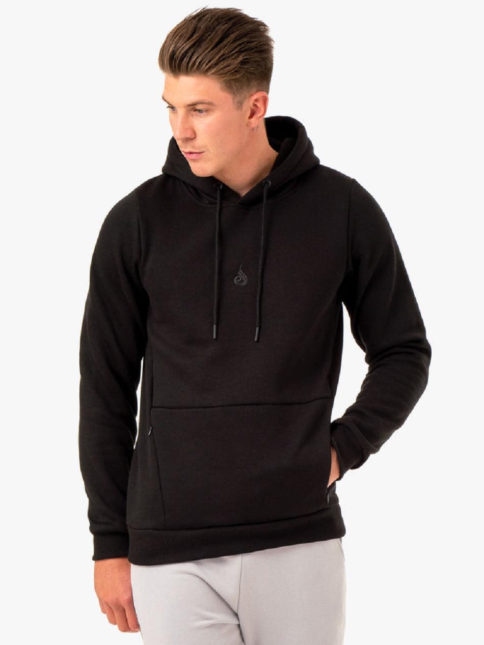 Black Men\'s Ryderwear Restore Pullover Hoodie | 91NG45448