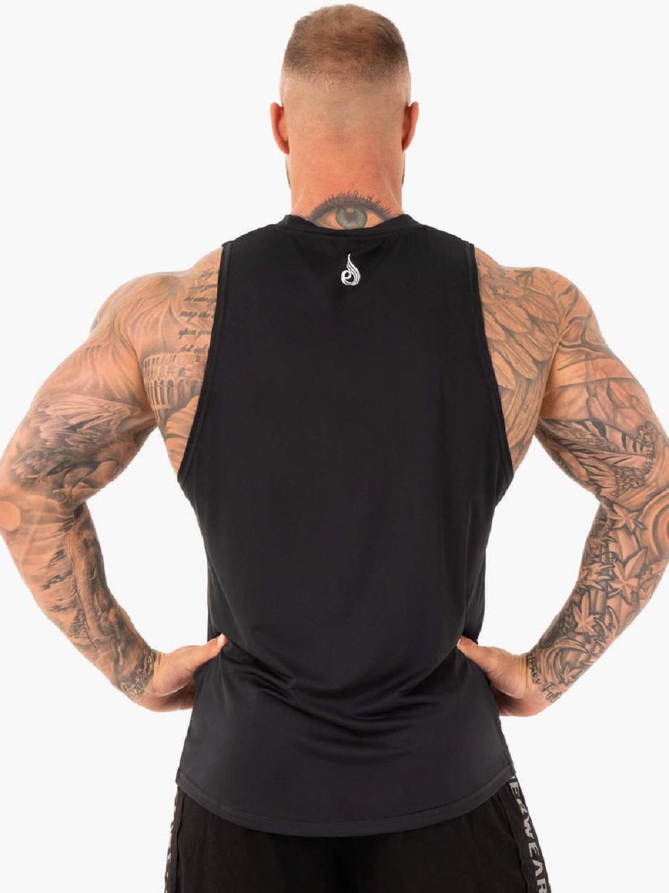 Black Men's Ryderwear Strength Baller Tanks | 153DF84571