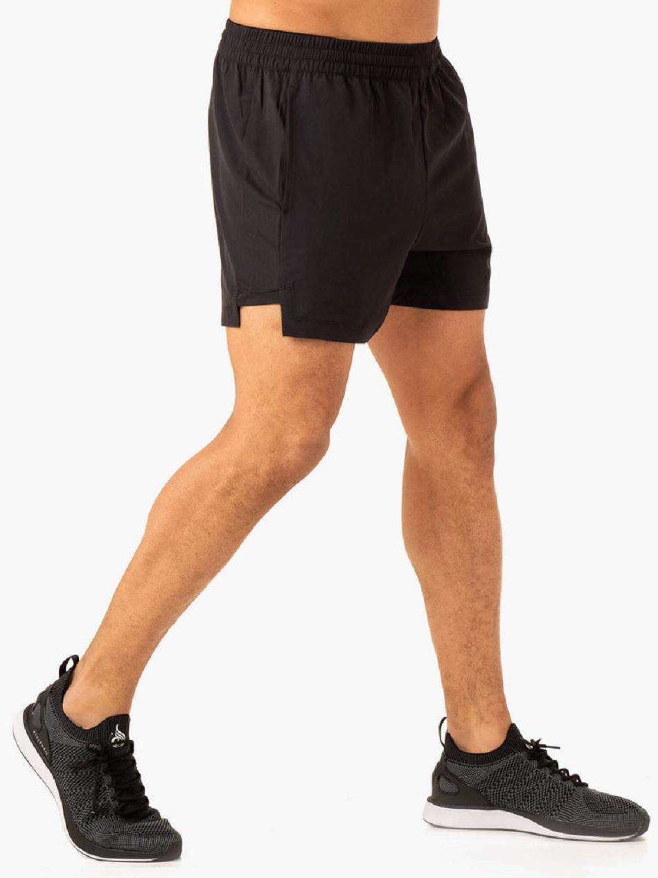 Black Men\'s Ryderwear Vital Gym Shorts | NG9164307