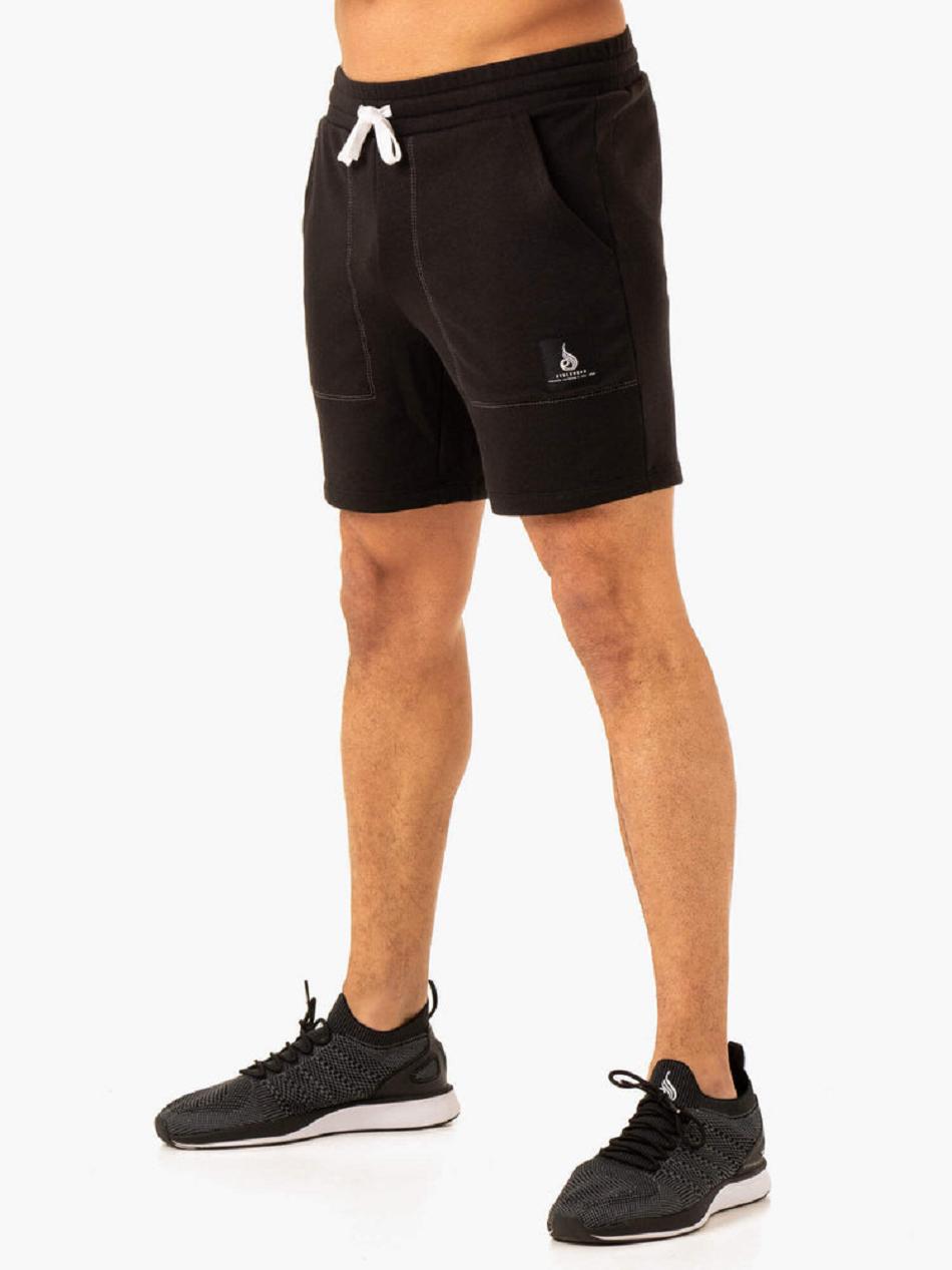 Black Men's Ryderwear Vital Track Short Active Lounge | 100YR17737