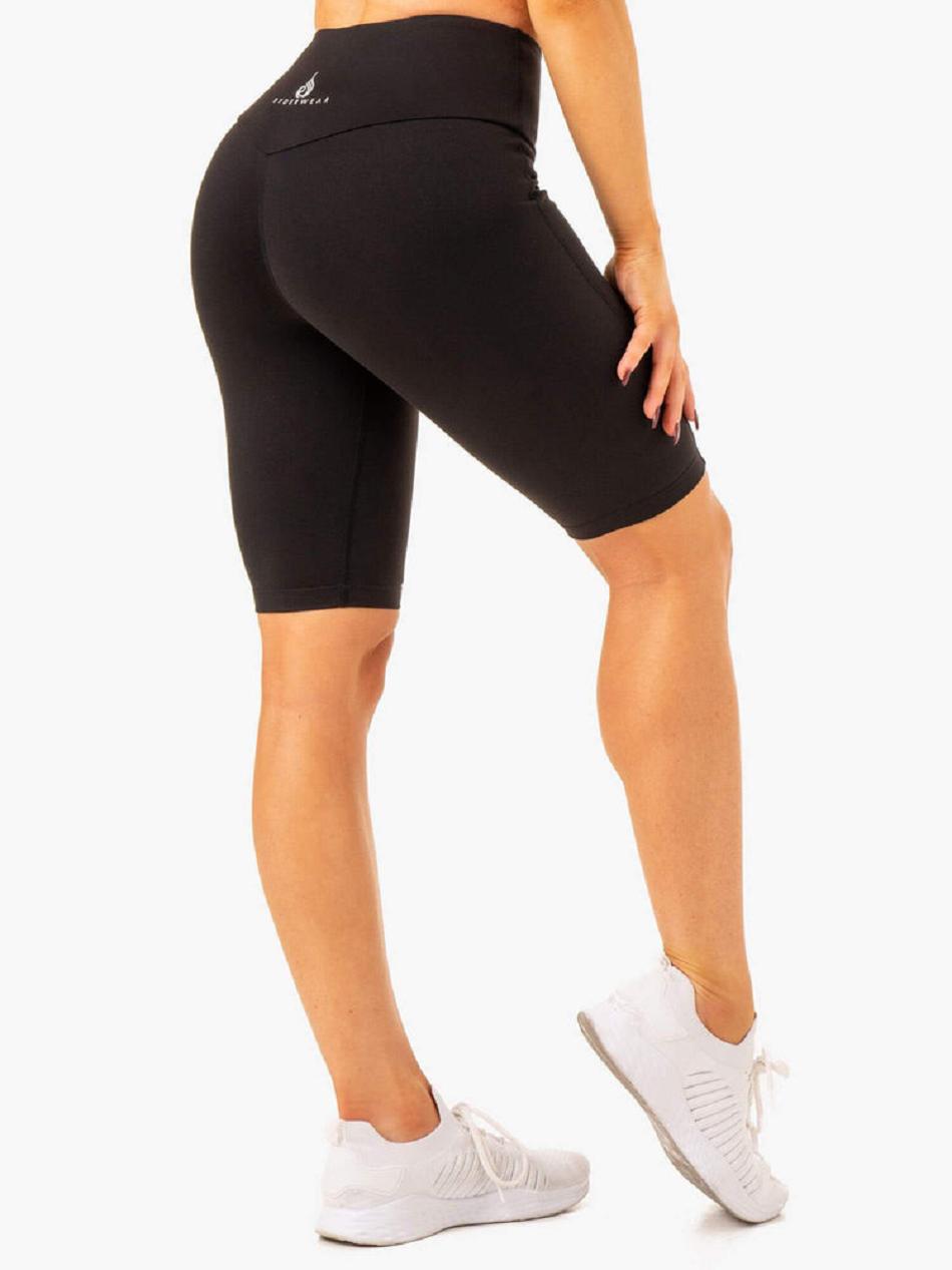 Black Women's Ryderwear Action Bike Short Shorts | 613Y73188