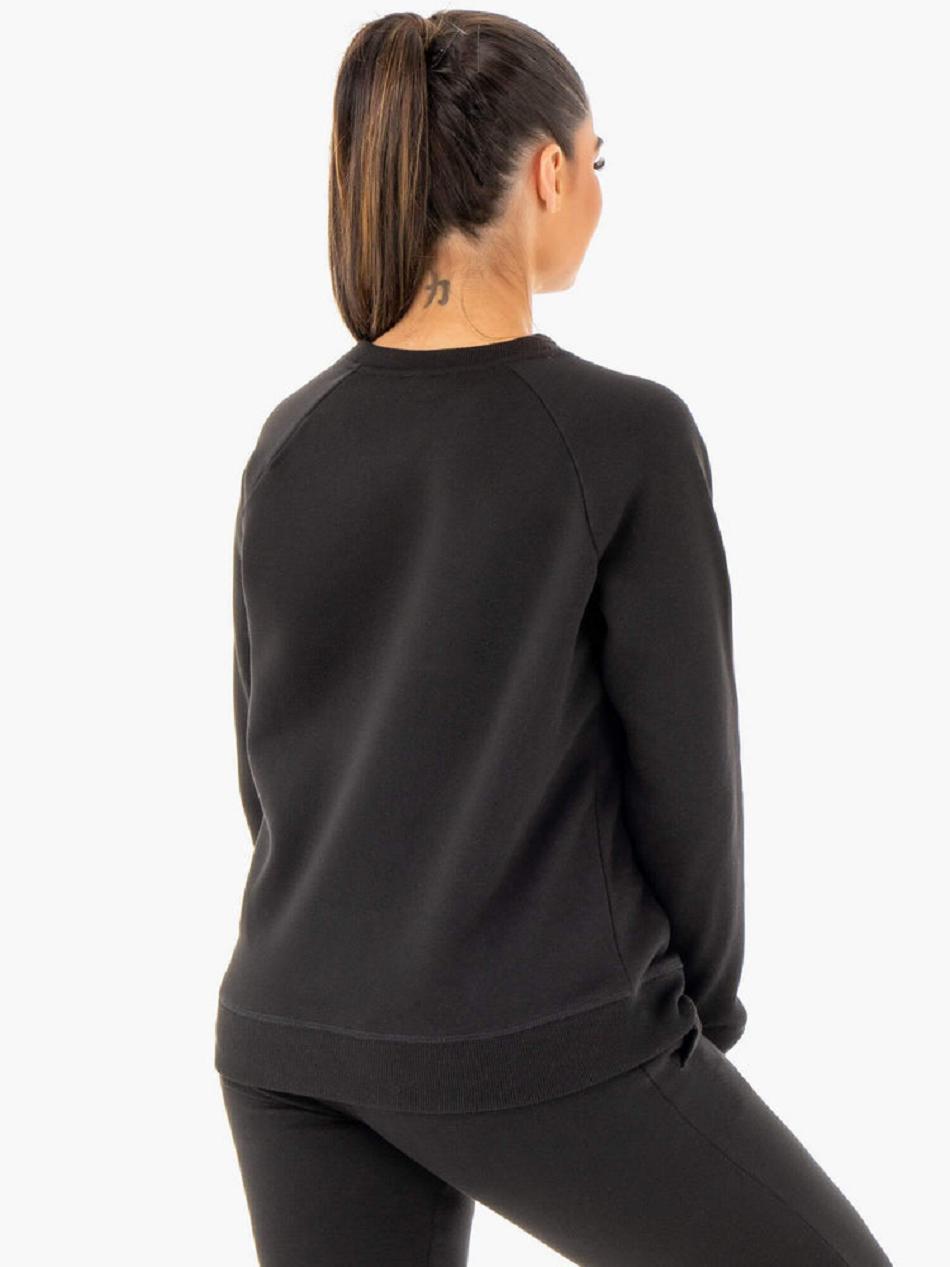 Black Women's Ryderwear Adapt Boyfriend Sweaters | 110S12658