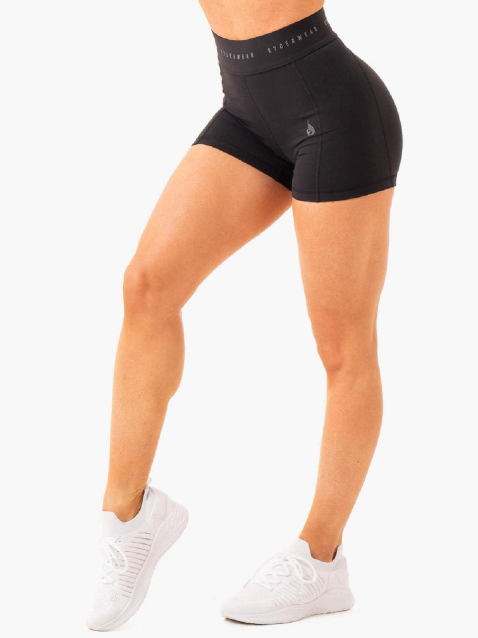 Black Women's Ryderwear Advance Compression Short Shorts | 53SB56354