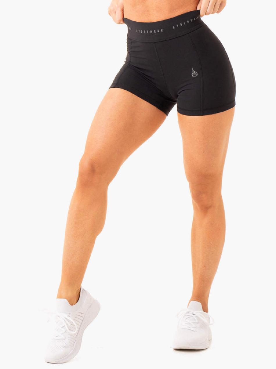 Black Women's Ryderwear Advance Compression Short Shorts | 53SB56354