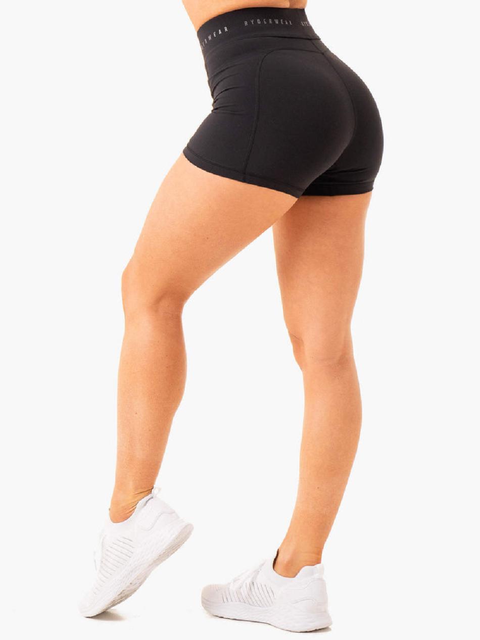 Black Women's Ryderwear Advance Compression Short Shorts | 53SB56354