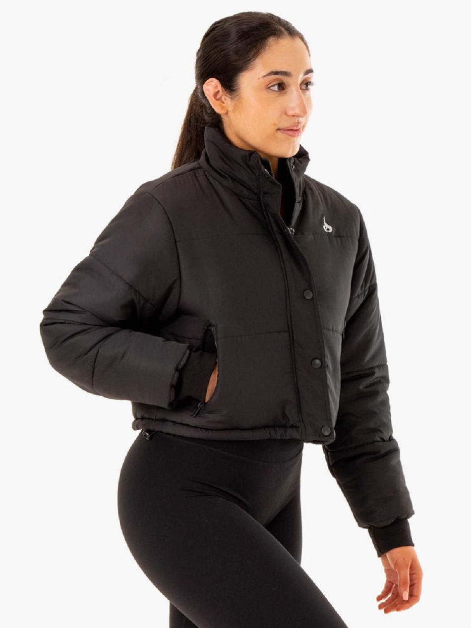 Black Women's Ryderwear Apex Puffer Jackets | MT7171126