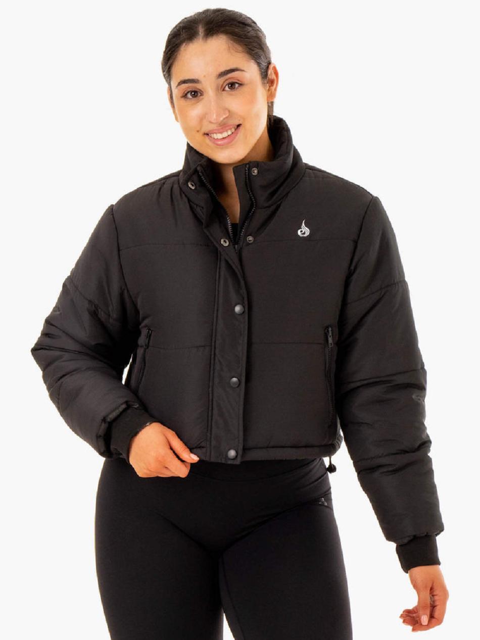 Black Women\'s Ryderwear Apex Puffer Jackets | MT7171126