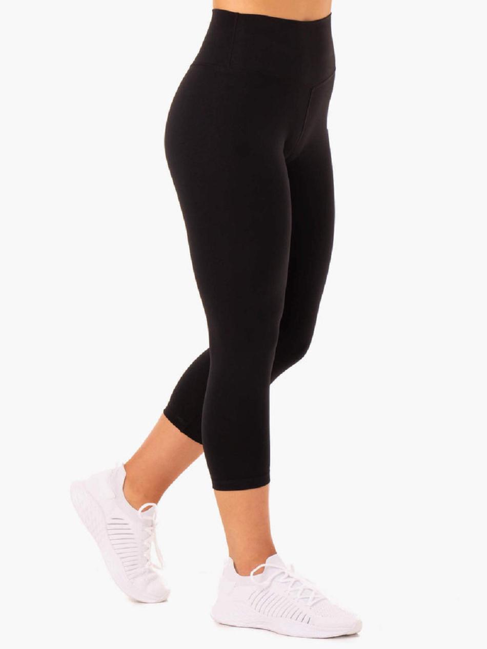 Black Women's Ryderwear Base 7/8 High Waisted Leggings | 103J66308