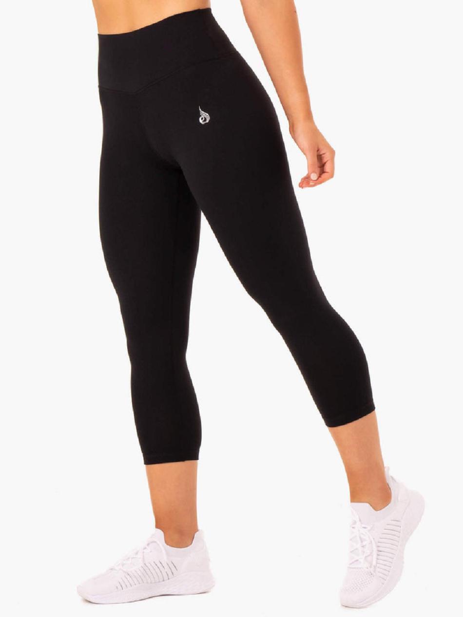 Black Women\'s Ryderwear Base 7/8 High Waisted Leggings | 103J66308