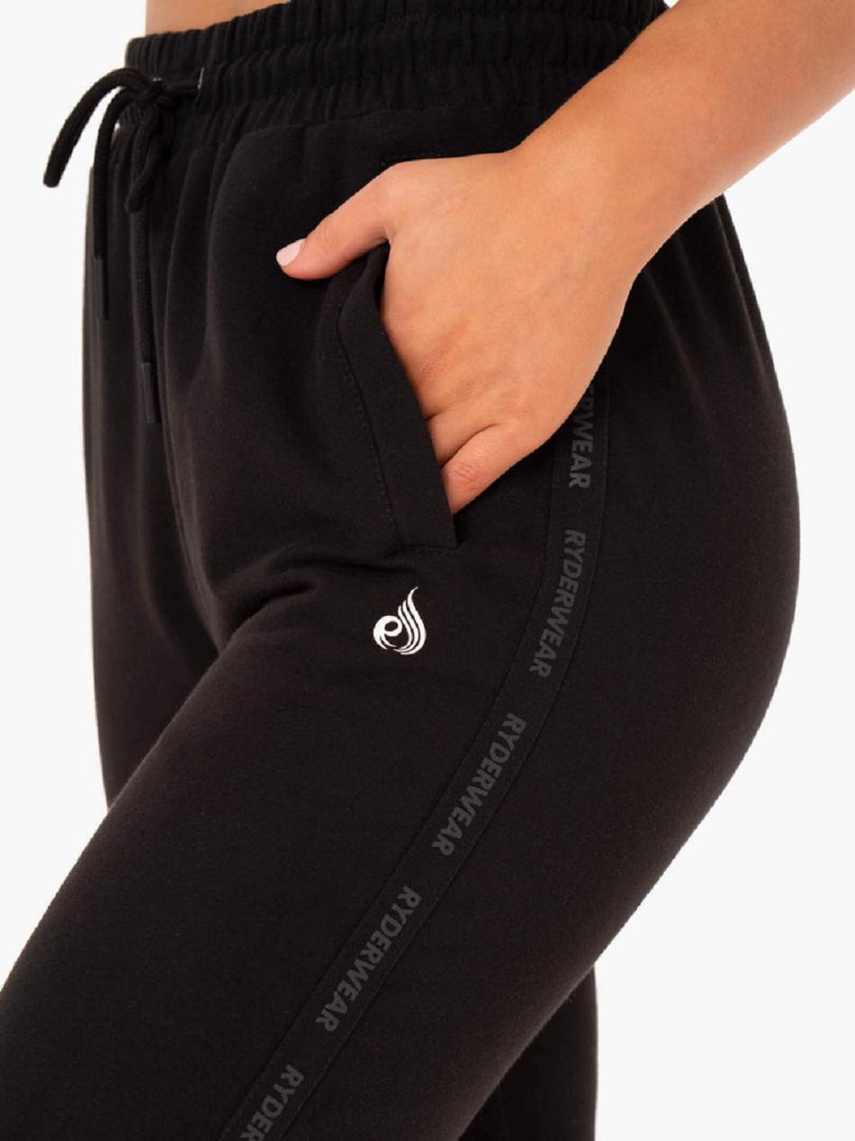 Black Women's Ryderwear Base High Waisted Track Pants | 75RC25368