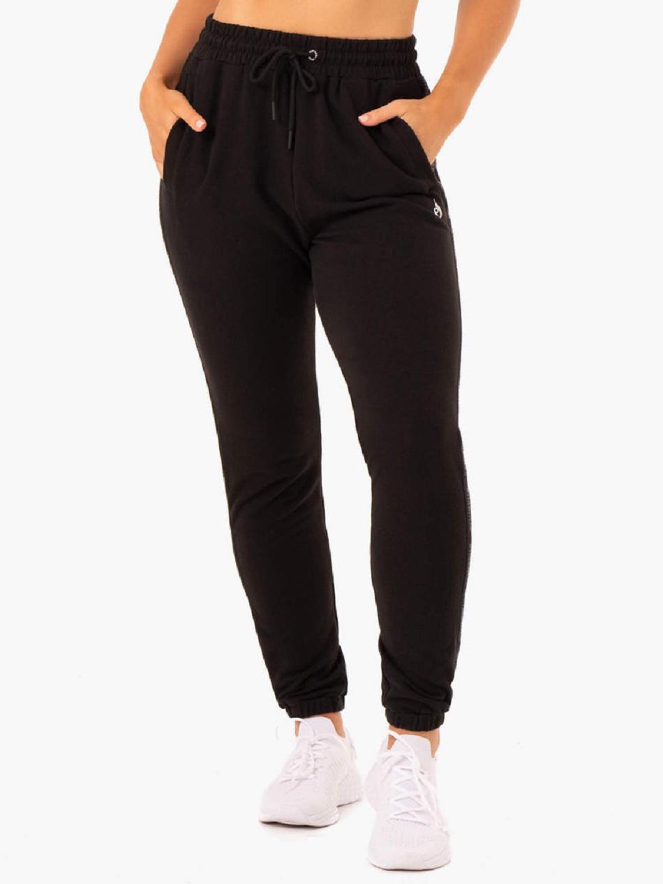 Black Women\'s Ryderwear Base High Waisted Track Pants | 75RC25368