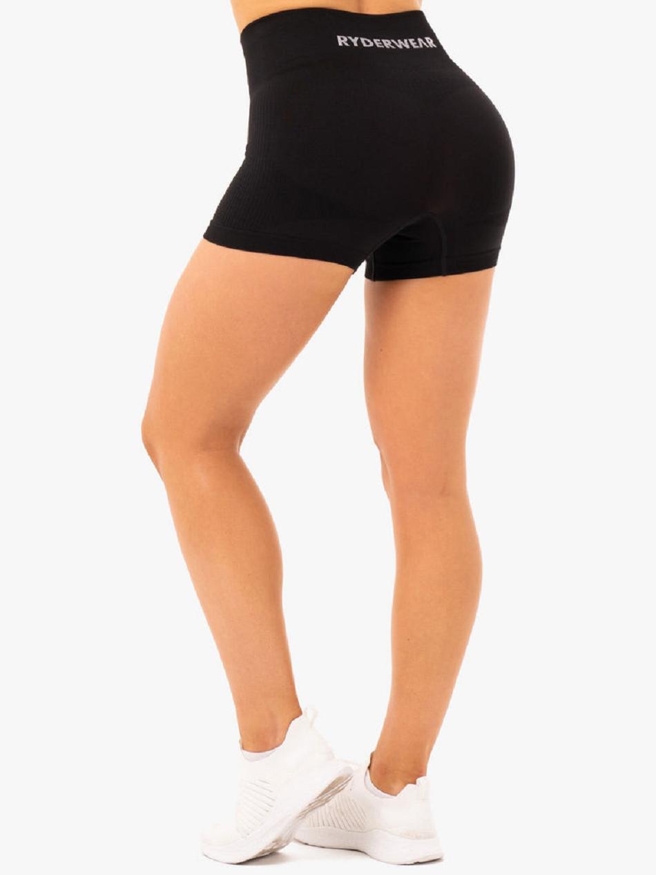 Black Women's Ryderwear Electra Seamless Shorts | 142F97645