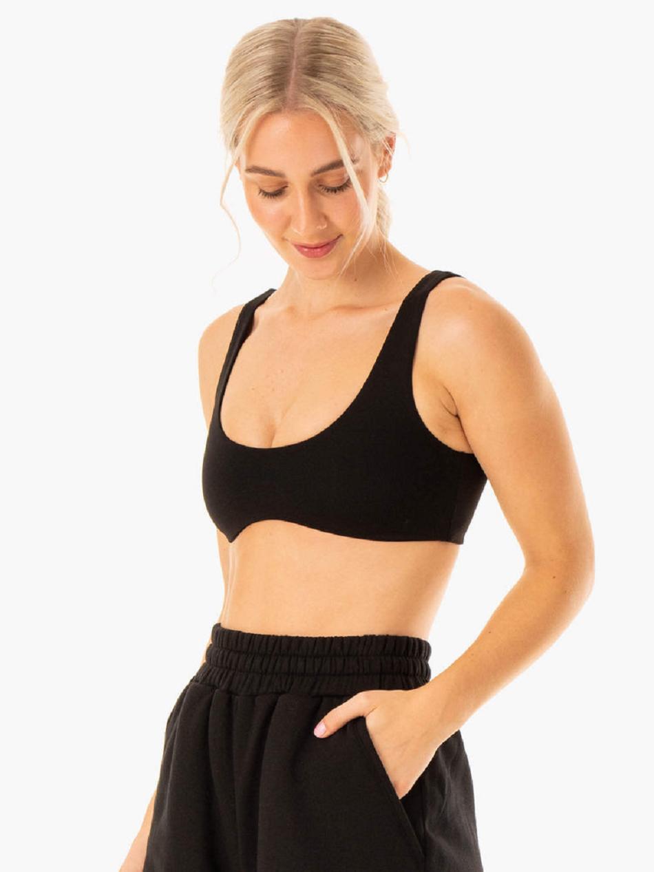 Black Women's Ryderwear Elevate Lounge Bra Active Lounge | 80JF31614