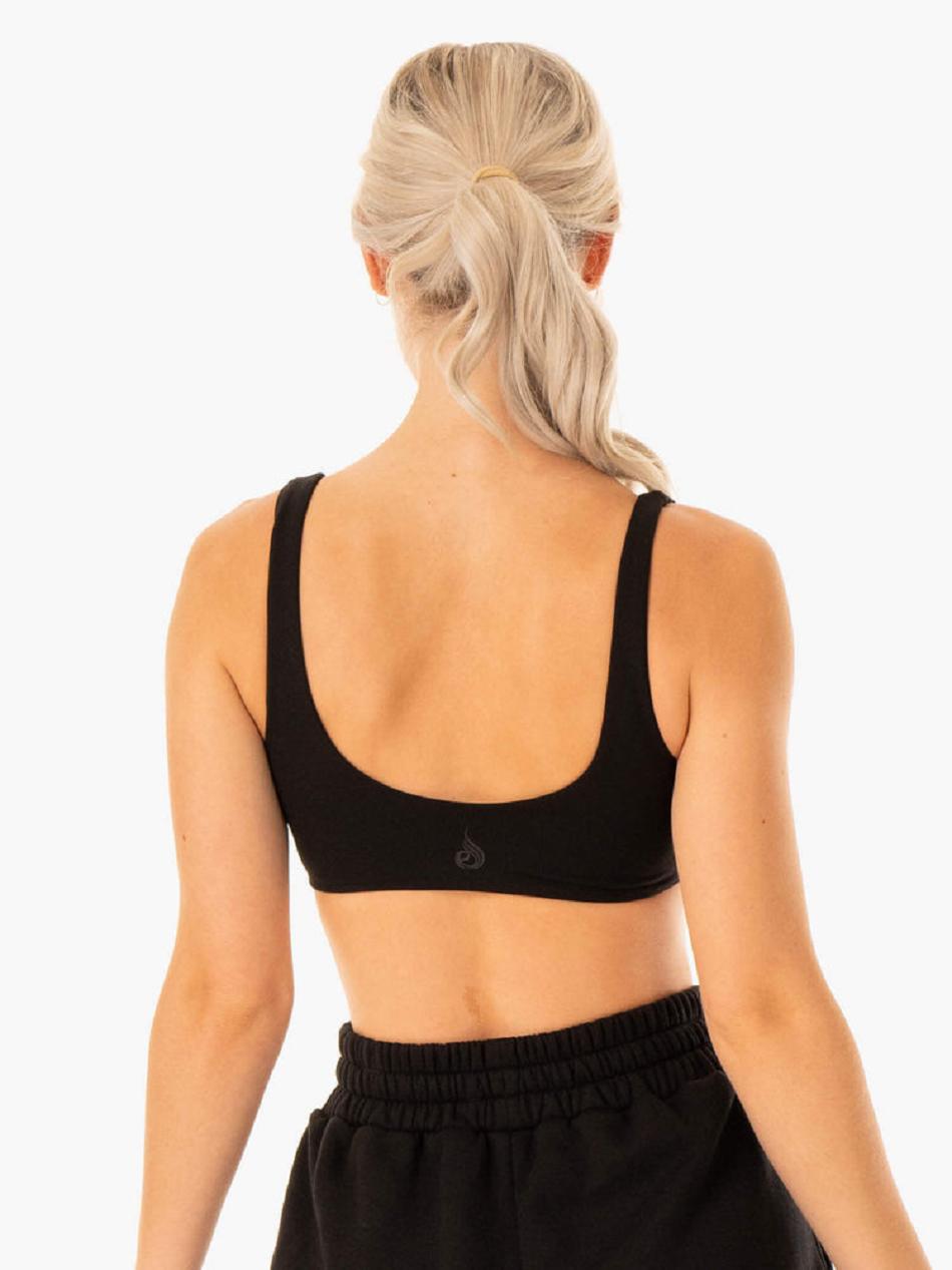 Black Women's Ryderwear Elevate Lounge Bra Sports Bras | ES5825927