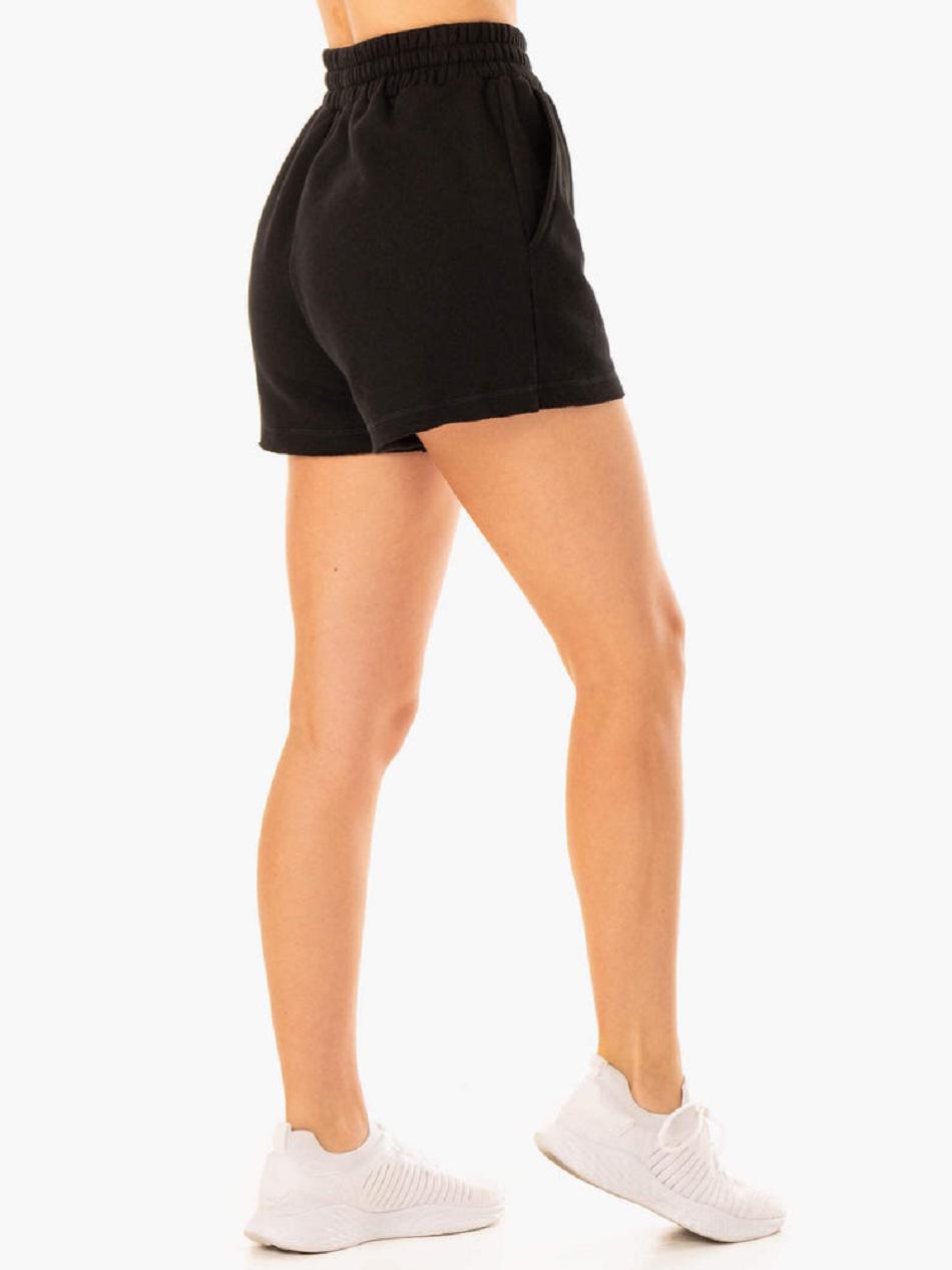 Black Women's Ryderwear Elevate Track Short Active Lounge | 83YR10433