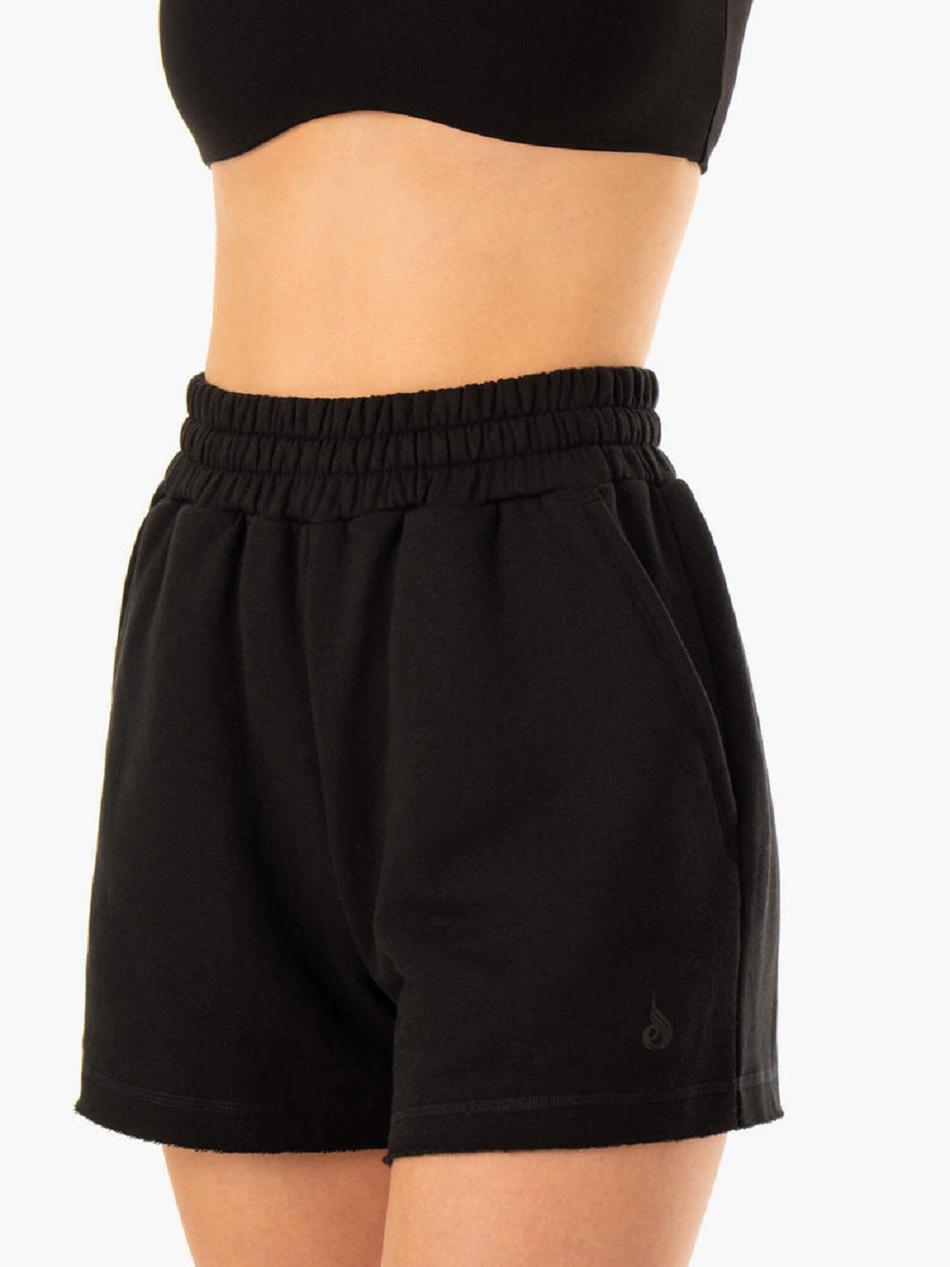 Black Women's Ryderwear Elevate Track Short Active Lounge | 83YR10433