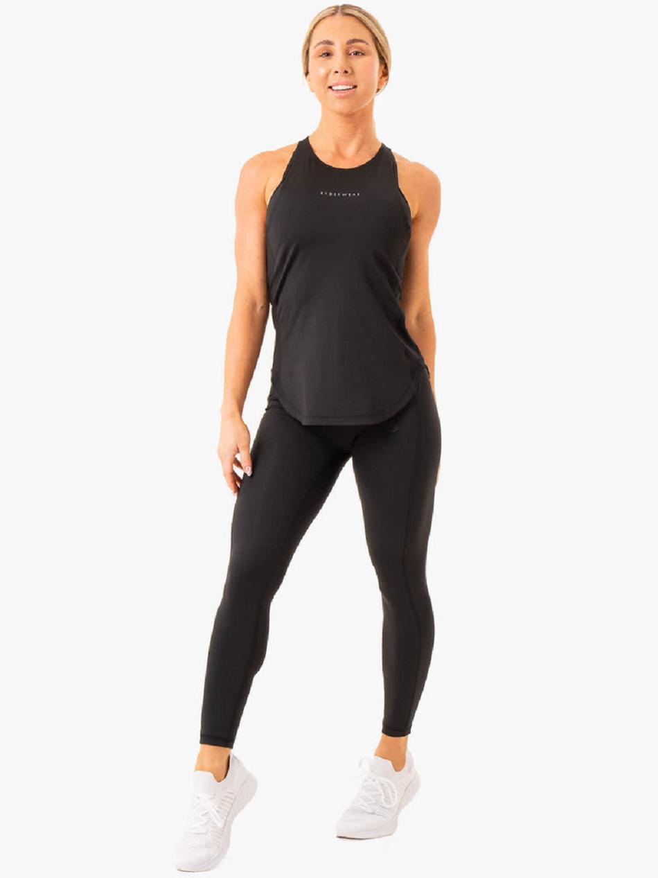 Black Women's Ryderwear Elite Mesh Training Tank Top | 103S26481